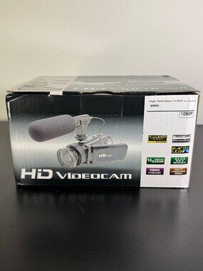 HD 1080P Digital Camcorder w/ External Microphone - New in Box